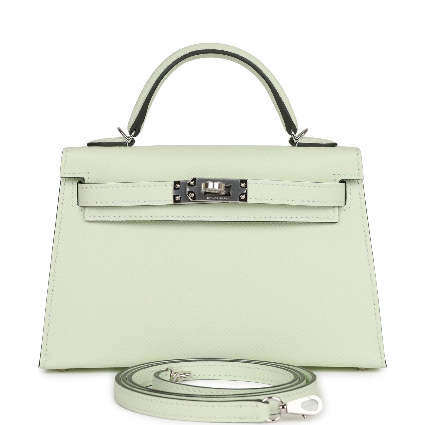 Hermes Kelly 20 Sellier Vert Fizz Epsom Palladium Hardware