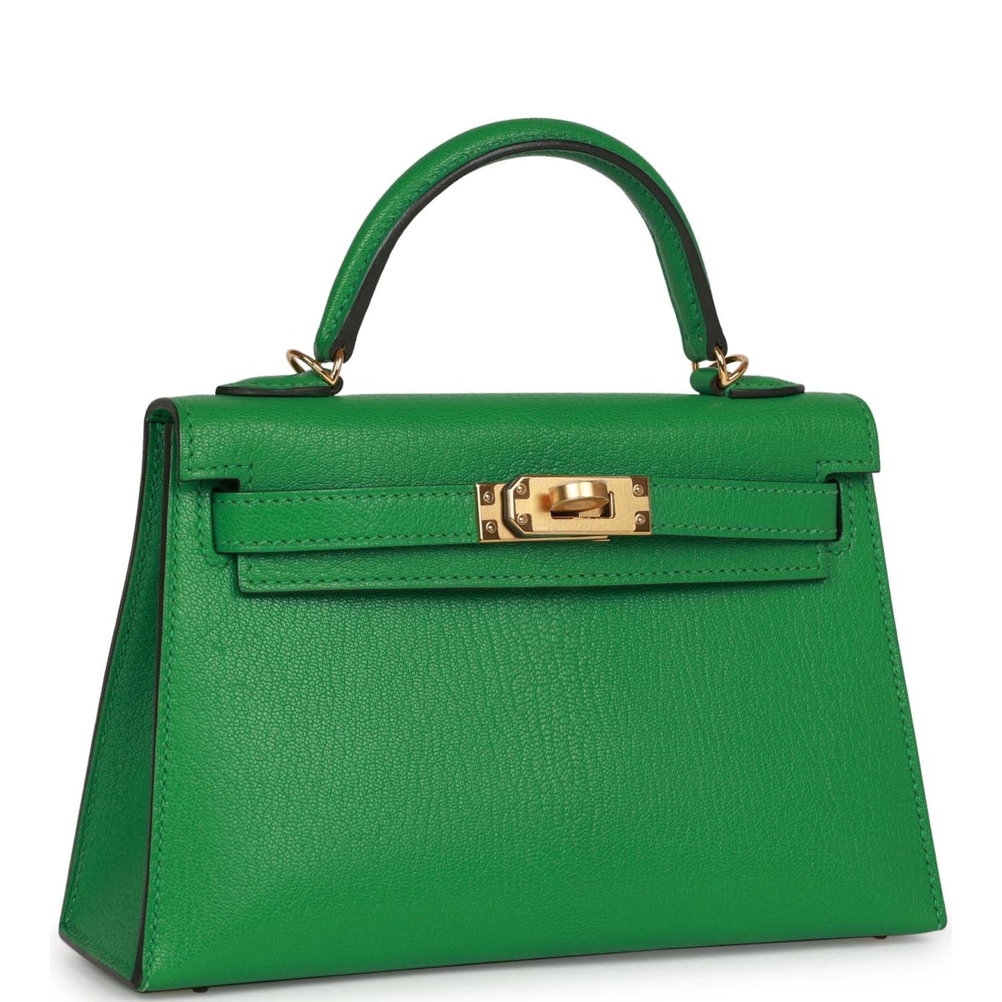 Hermes Kelly 20 Sellier Bambou Chevre Gold Hardware