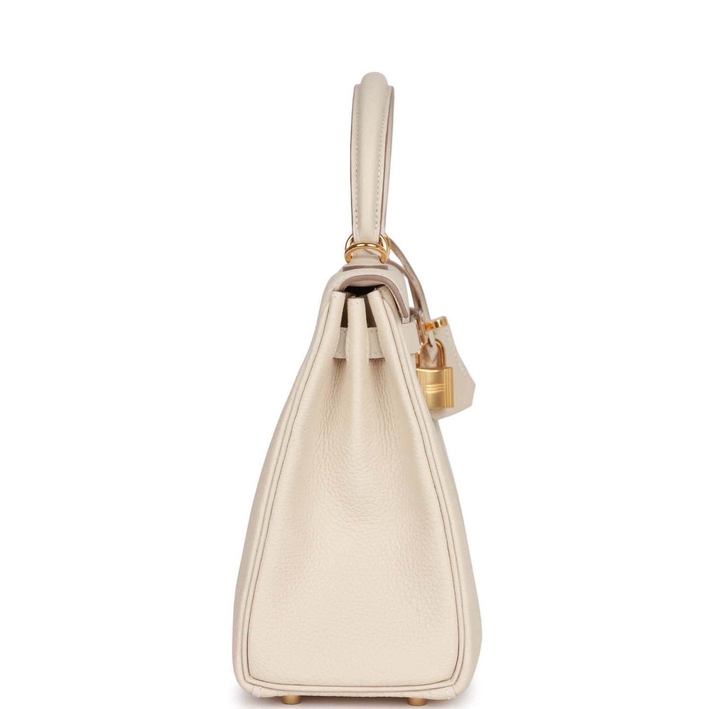 Hermes Kelly 25 Retourne Craie Togo Gold Hardware