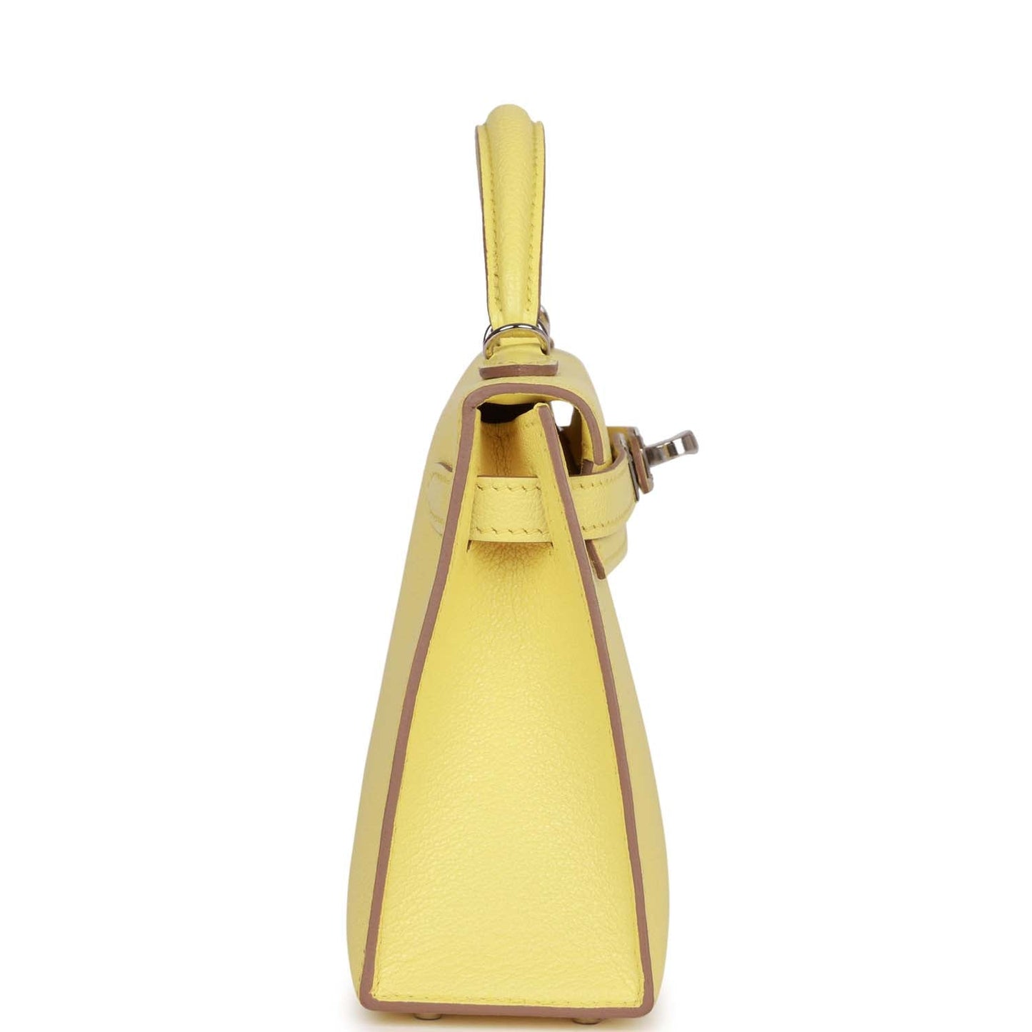 Hermes Kelly 20 Sellier Limoncello Chevre Palladium Hardware