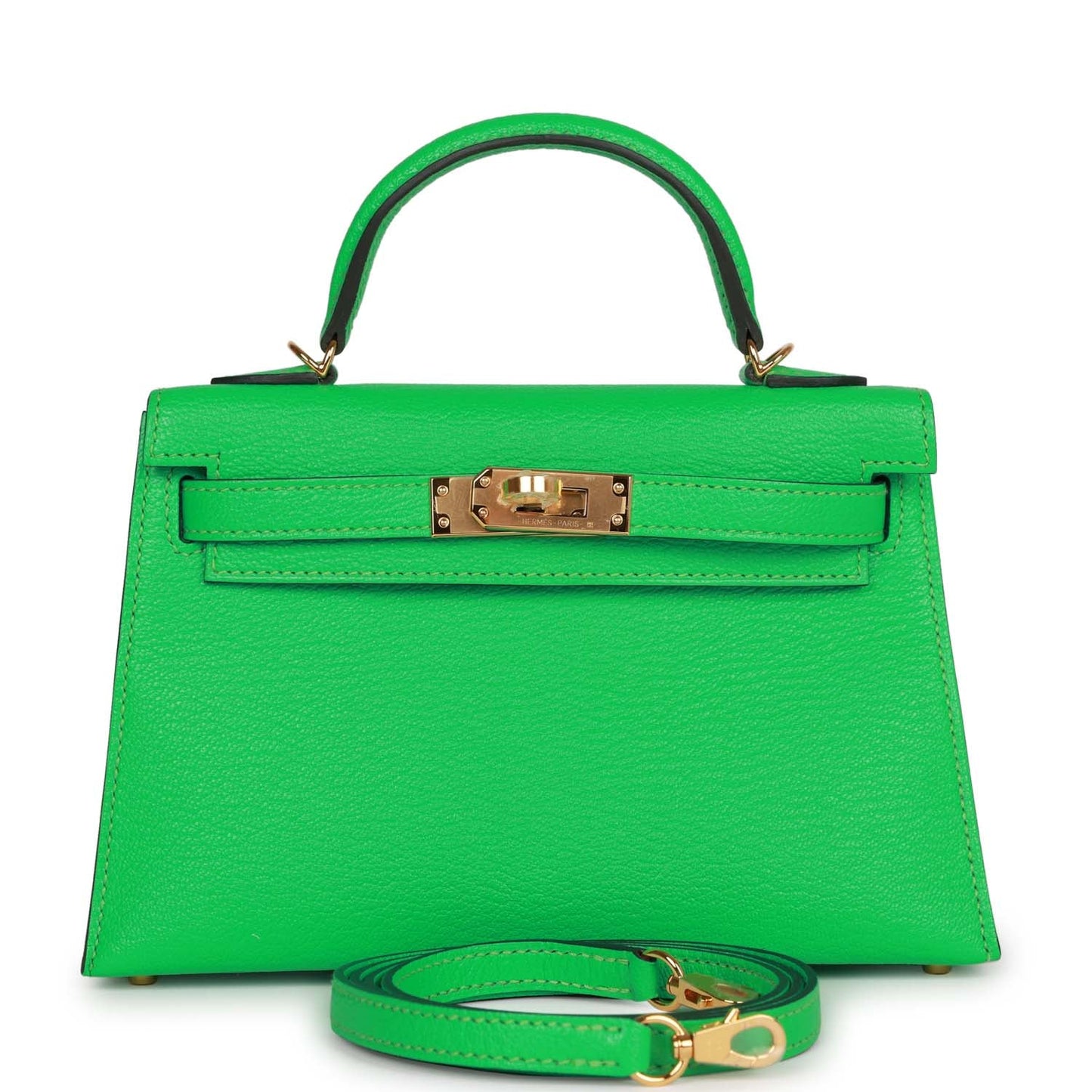 Hermes Kelly 20 Sellier Vert Comics Chevre Gold Hardware