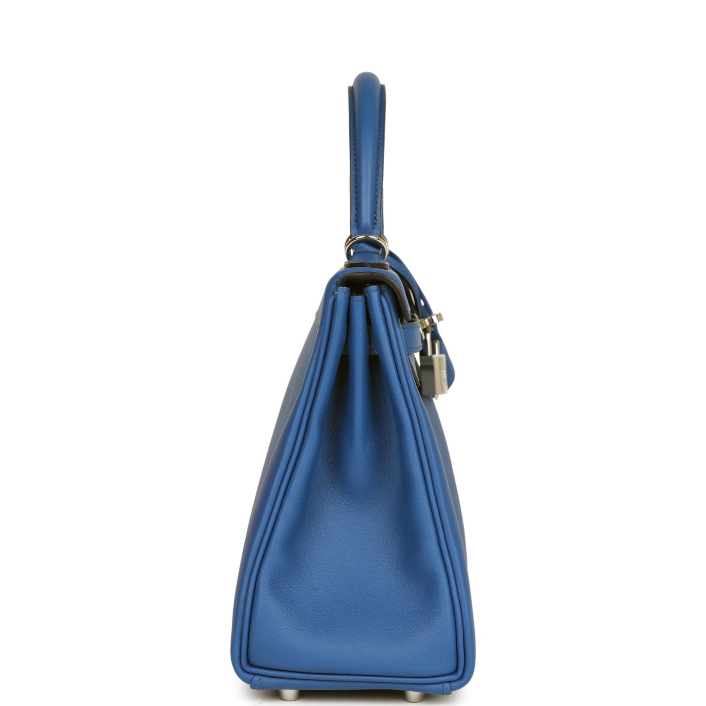 Hermes Kelly 25 Retourne Bleu France Swift Palladium Hardware