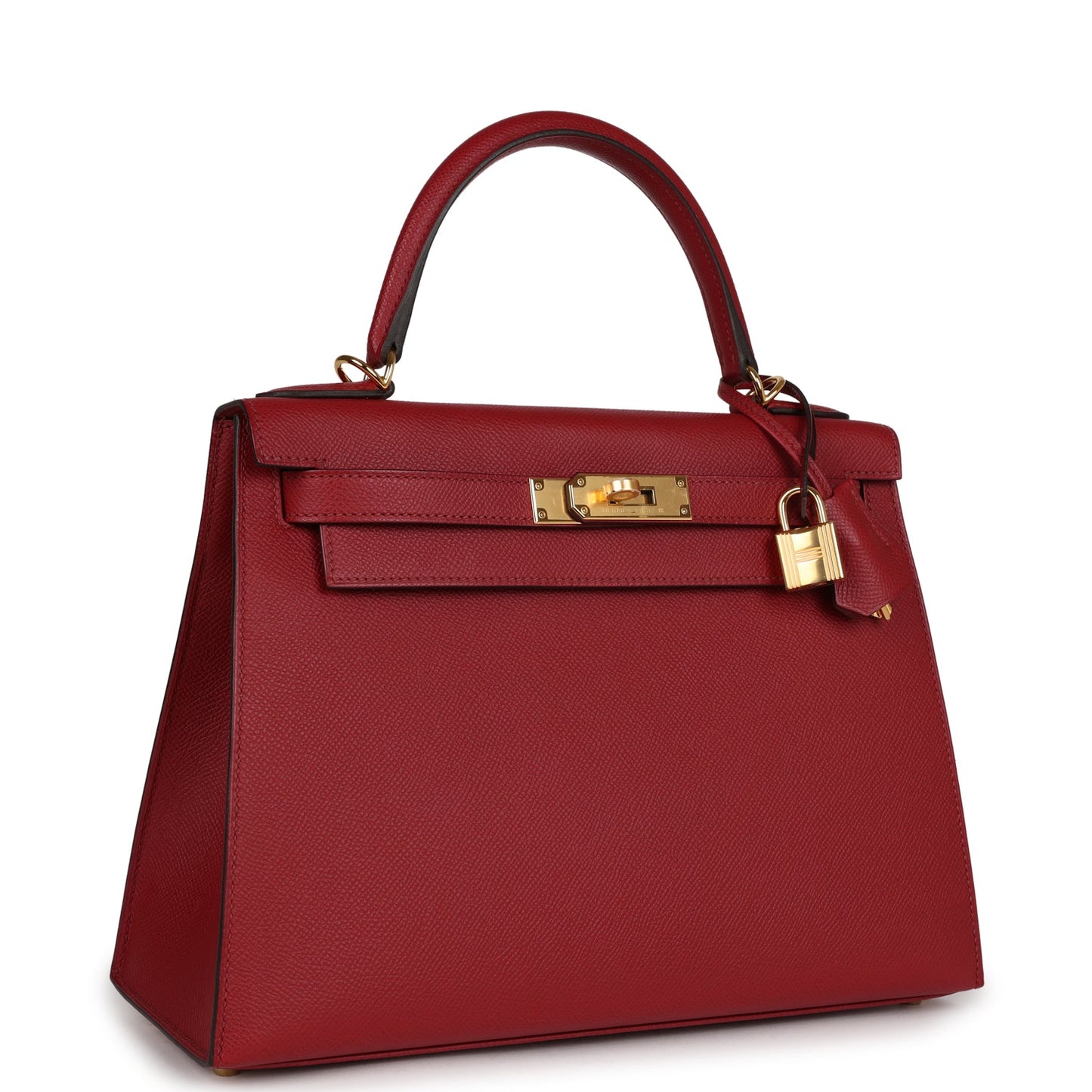 Luxury Hermes Kelly Sellier 28 Rouge Grenat Epsom Gold Hardware