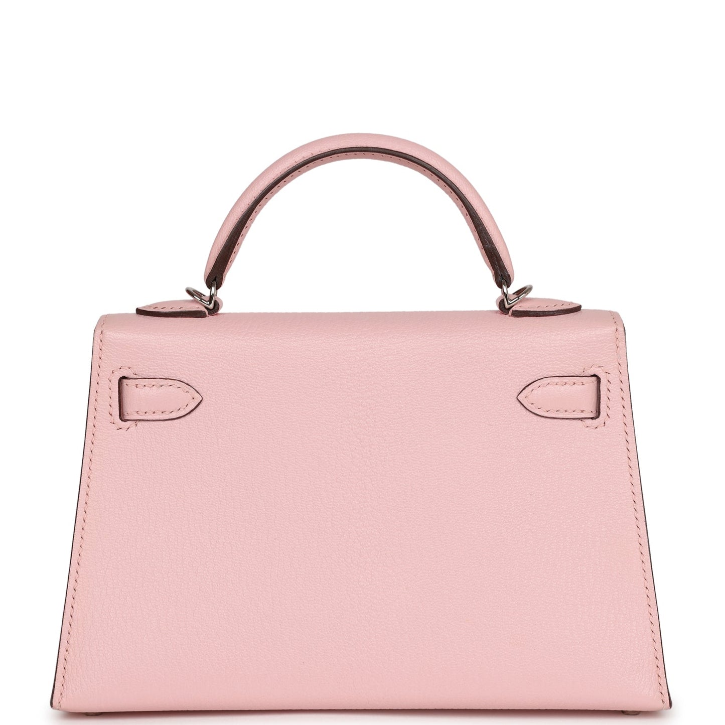 Luxury Hermes Kelly Sellier 20 Rose Sakura Chevre Palladium Hardware