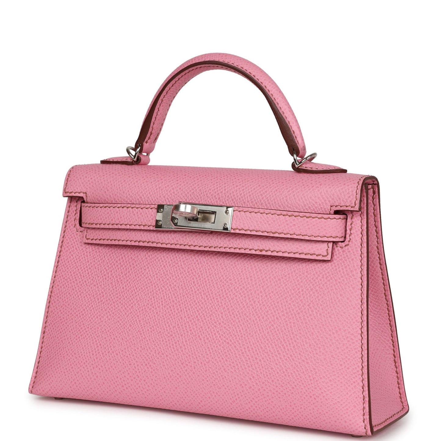 Luxury Hermes Kelly Sellier 20 Bubblegum Epsom Palladium Hardware