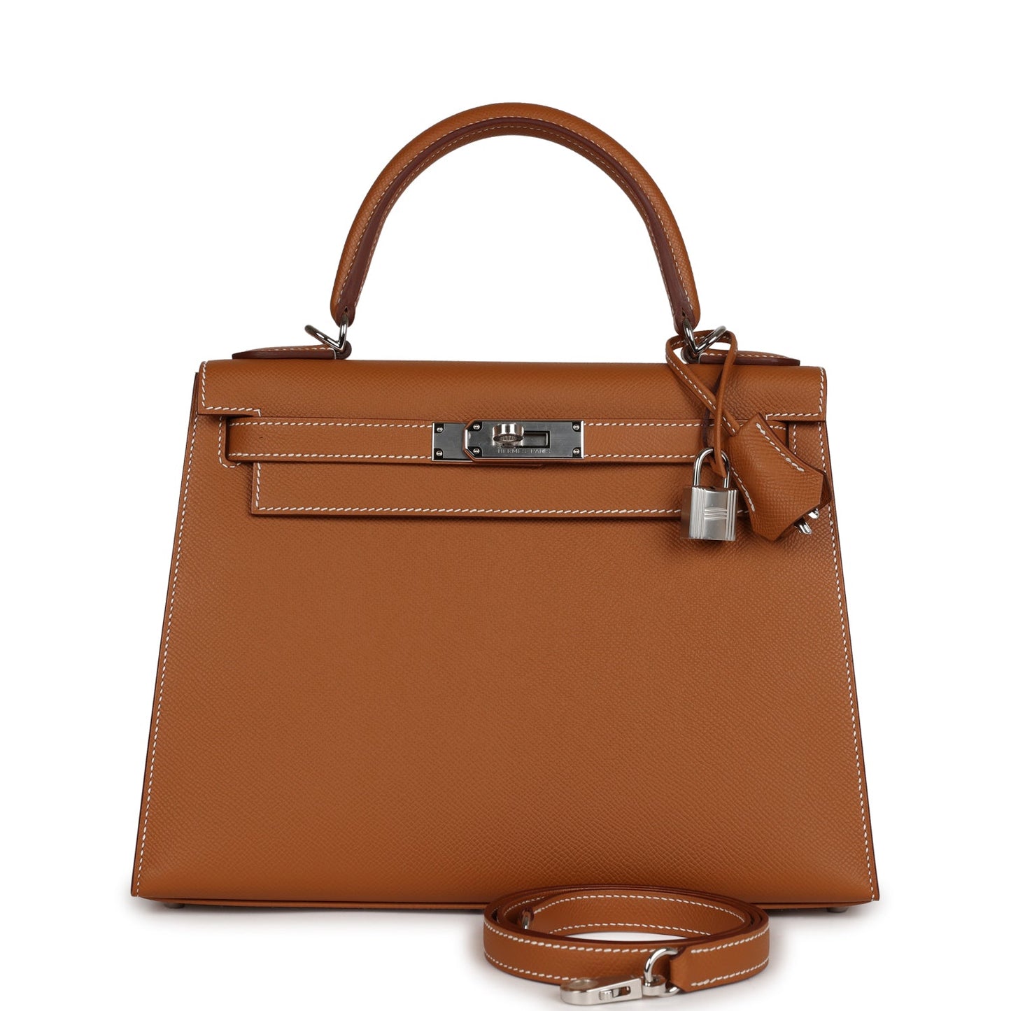 Luxury Hermes Kelly Sellier 28 Gold Epsom Palladium Hardware