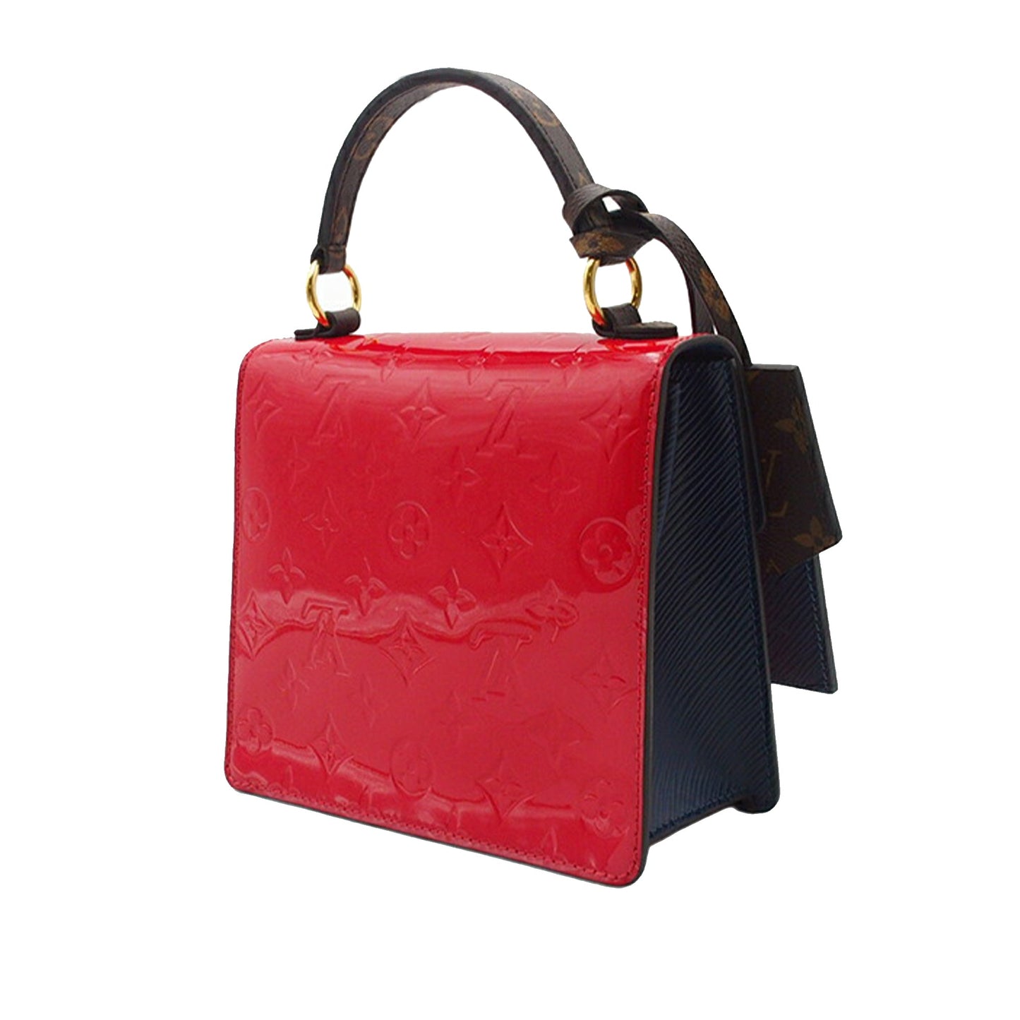 Red Louis Vuitton Monogram Vernis Spring Street Satchel
