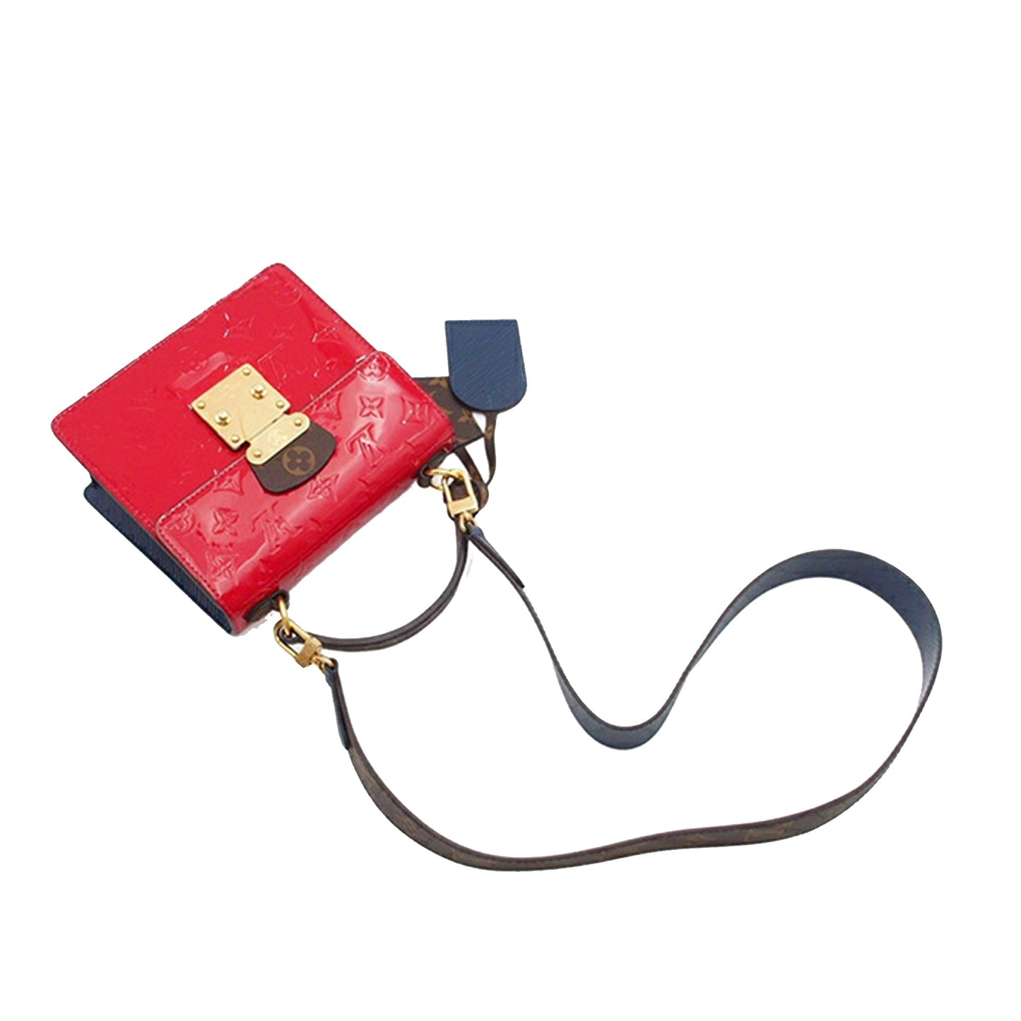 Red Louis Vuitton Monogram Vernis Spring Street Satchel