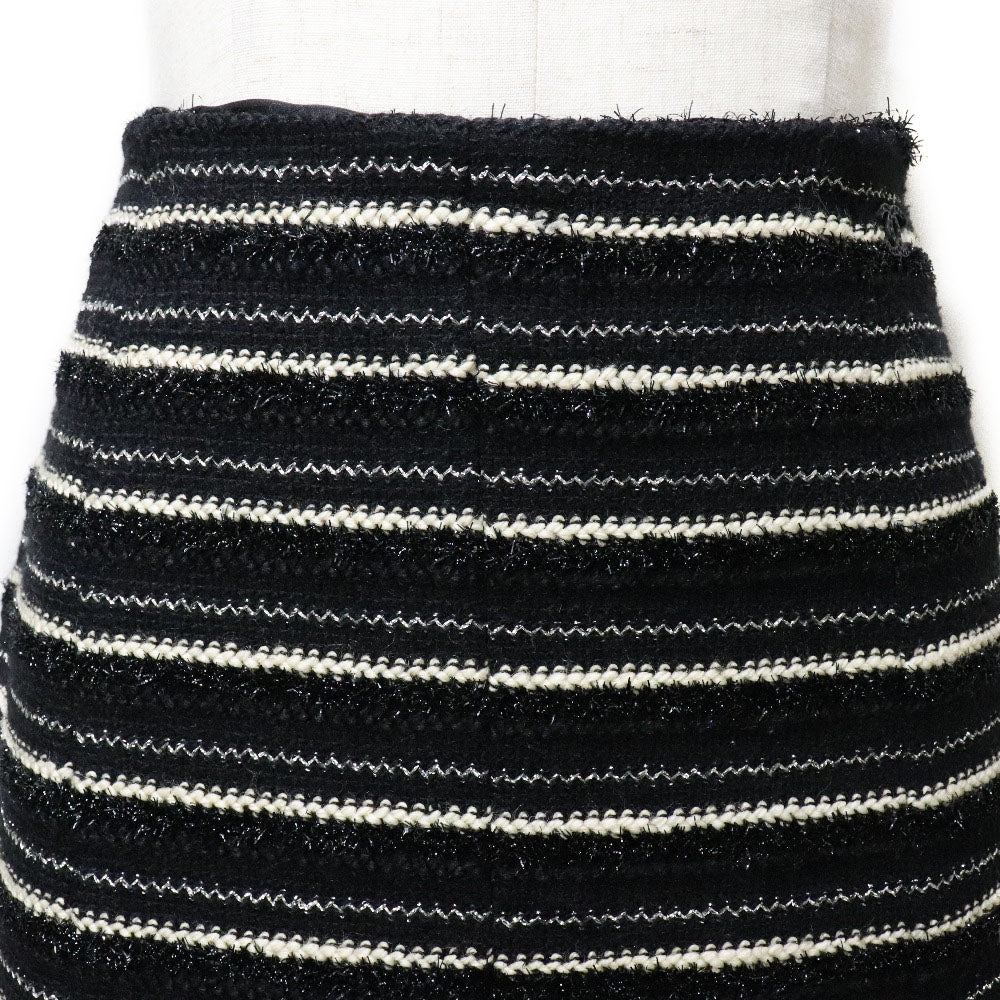 CHANEL skirt P19873V11554 tweed black flare skirt Women 38