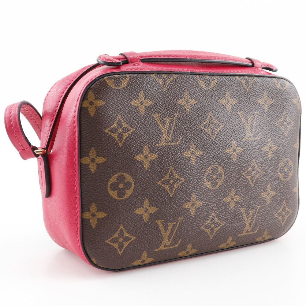 LOUIS VUITTON Shoulder Bag M43556 Monogram canvas Brown / red 2WAY Saintonge Women