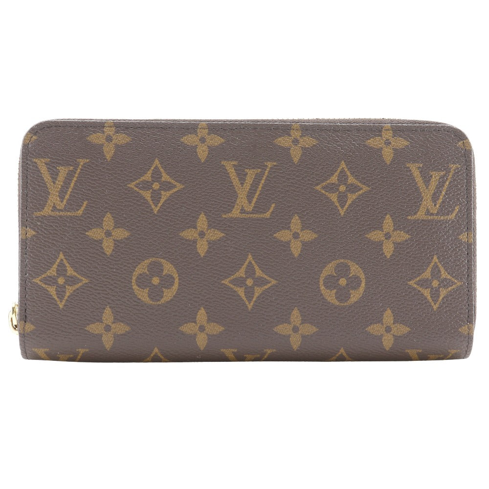 LOUIS VUITTON Long Wallet Purse M42616 Monogram canvas Brown Zippy wallet unisex(Unisex)