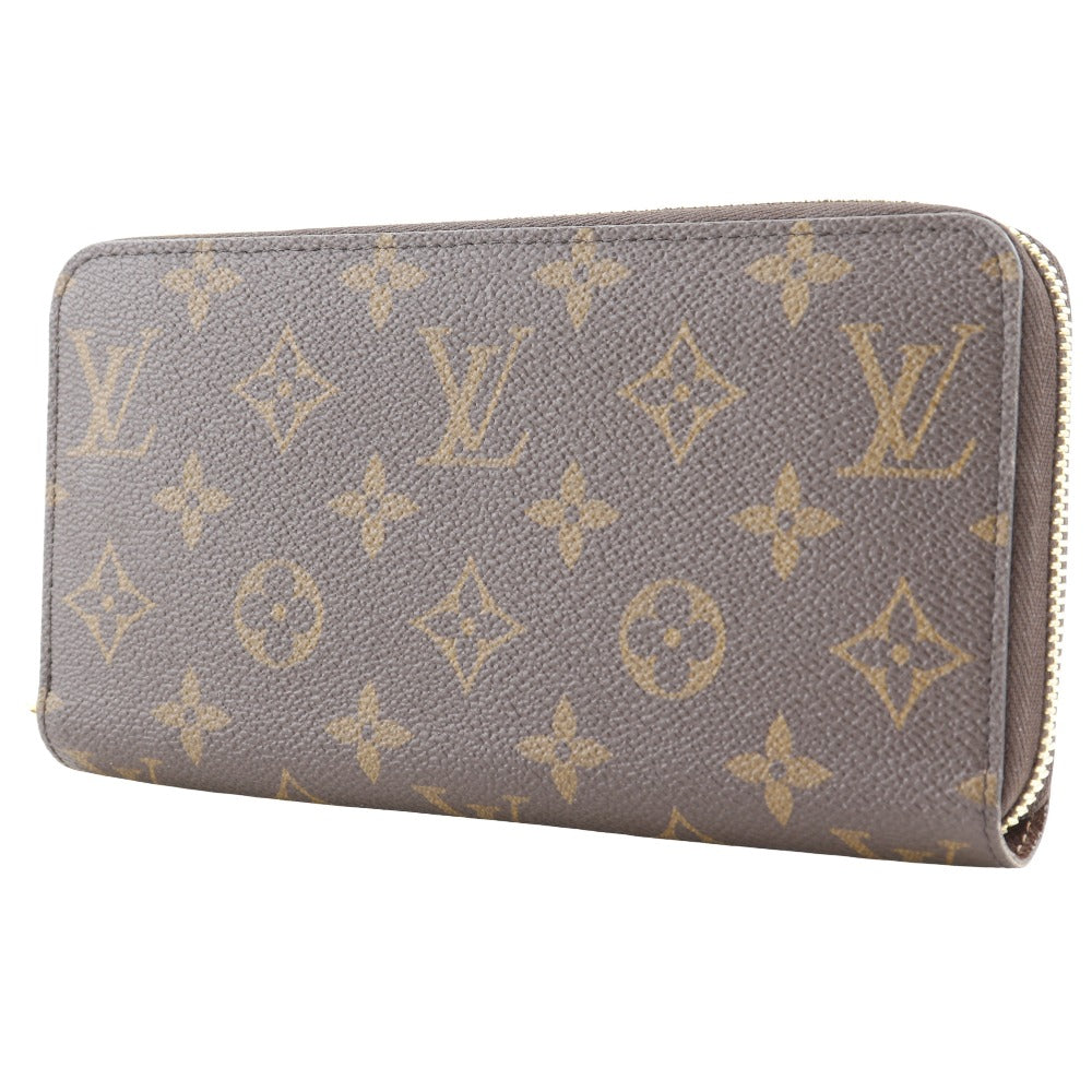 LOUIS VUITTON Long Wallet Purse M42616 Monogram canvas Brown Zippy wallet unisex(Unisex)