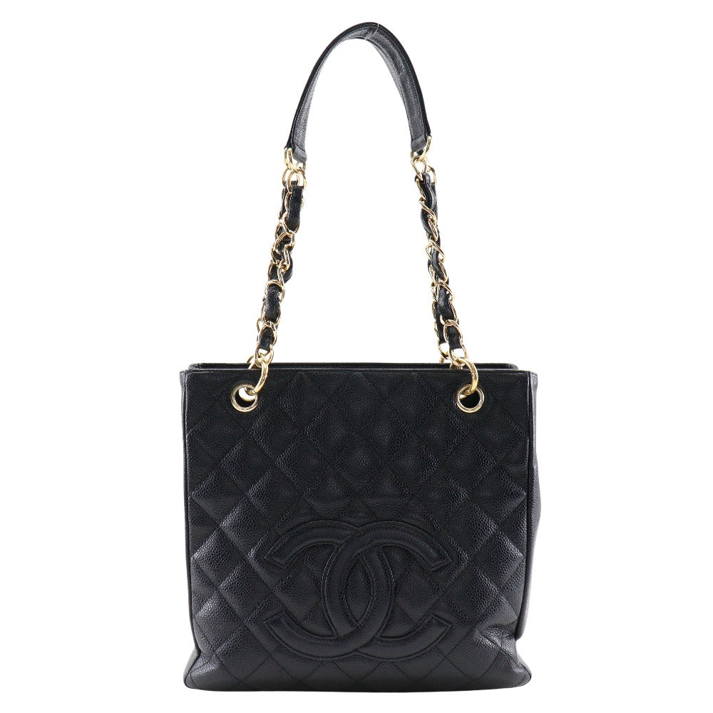 Chanel Caviar Skin Chain Tote Shoulder Bag Classic Flap