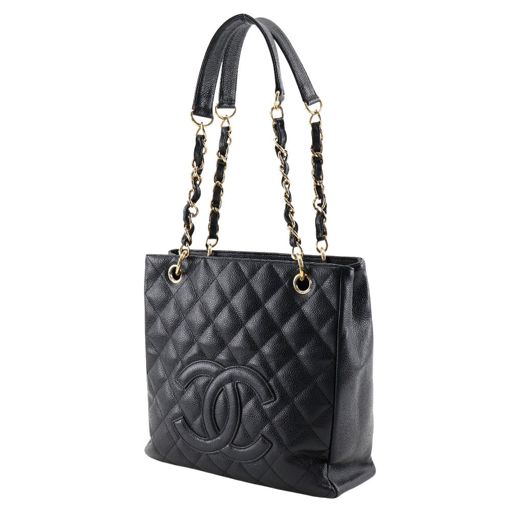 Chanel Caviar Skin Chain Tote Shoulder Bag Classic Flap