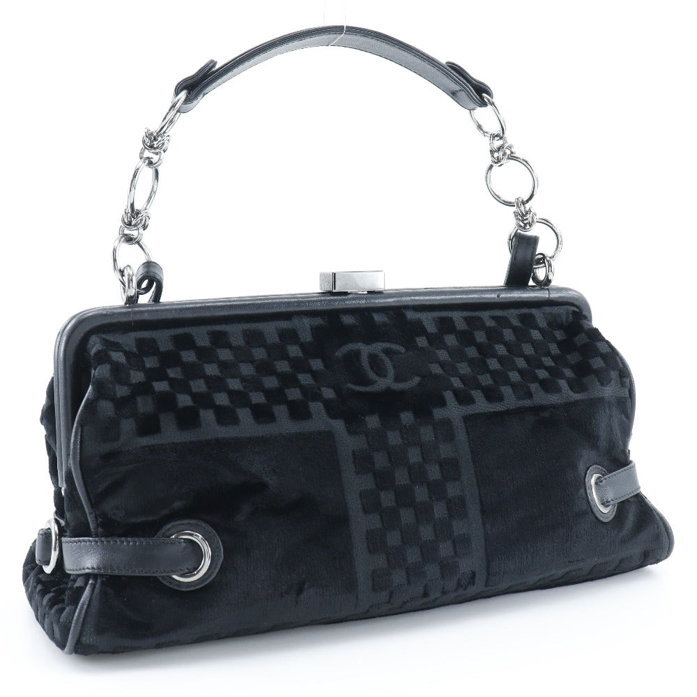 Chanel Velour Chain Shoulder Bag Classic Flap