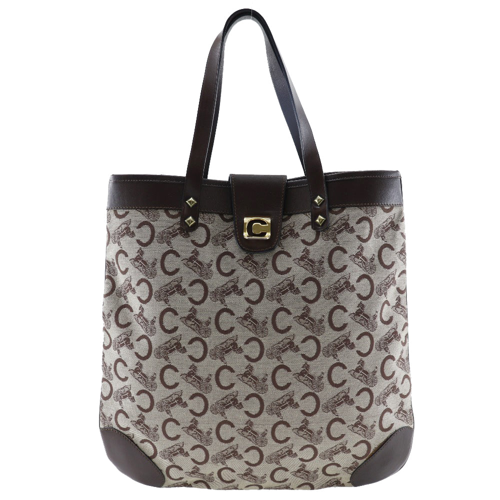 CELINE Tote Bag canvas Brown C Macadam Women