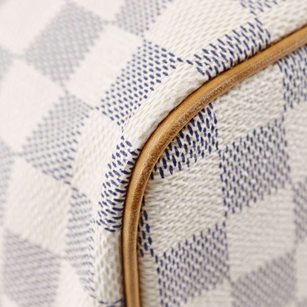 LOUIS VUITTON Handbag N51186 Damier Azur Canvas White Saleya PM Women