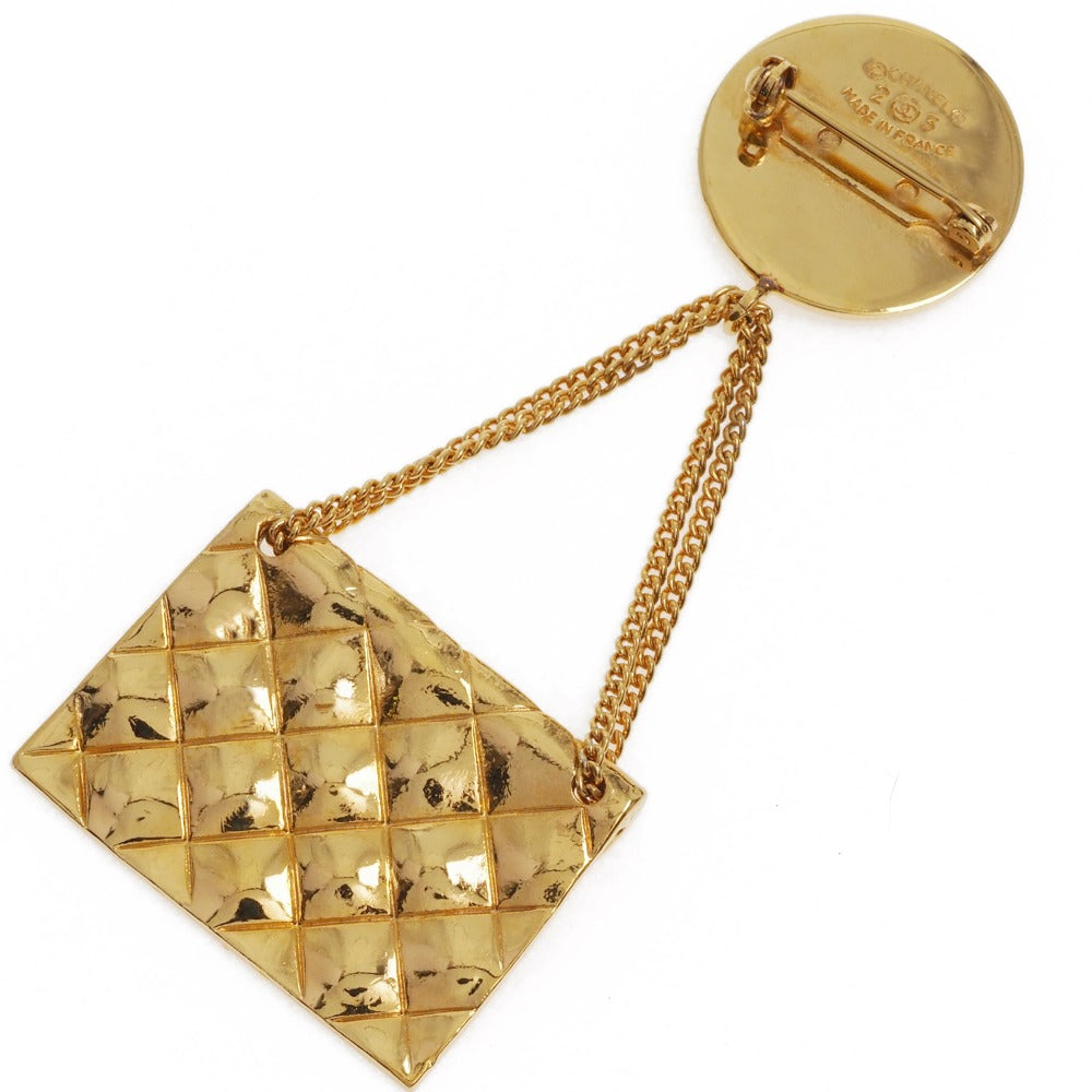 Chanel Coco Mark Brooch Gold Plated Classic Flap Tote