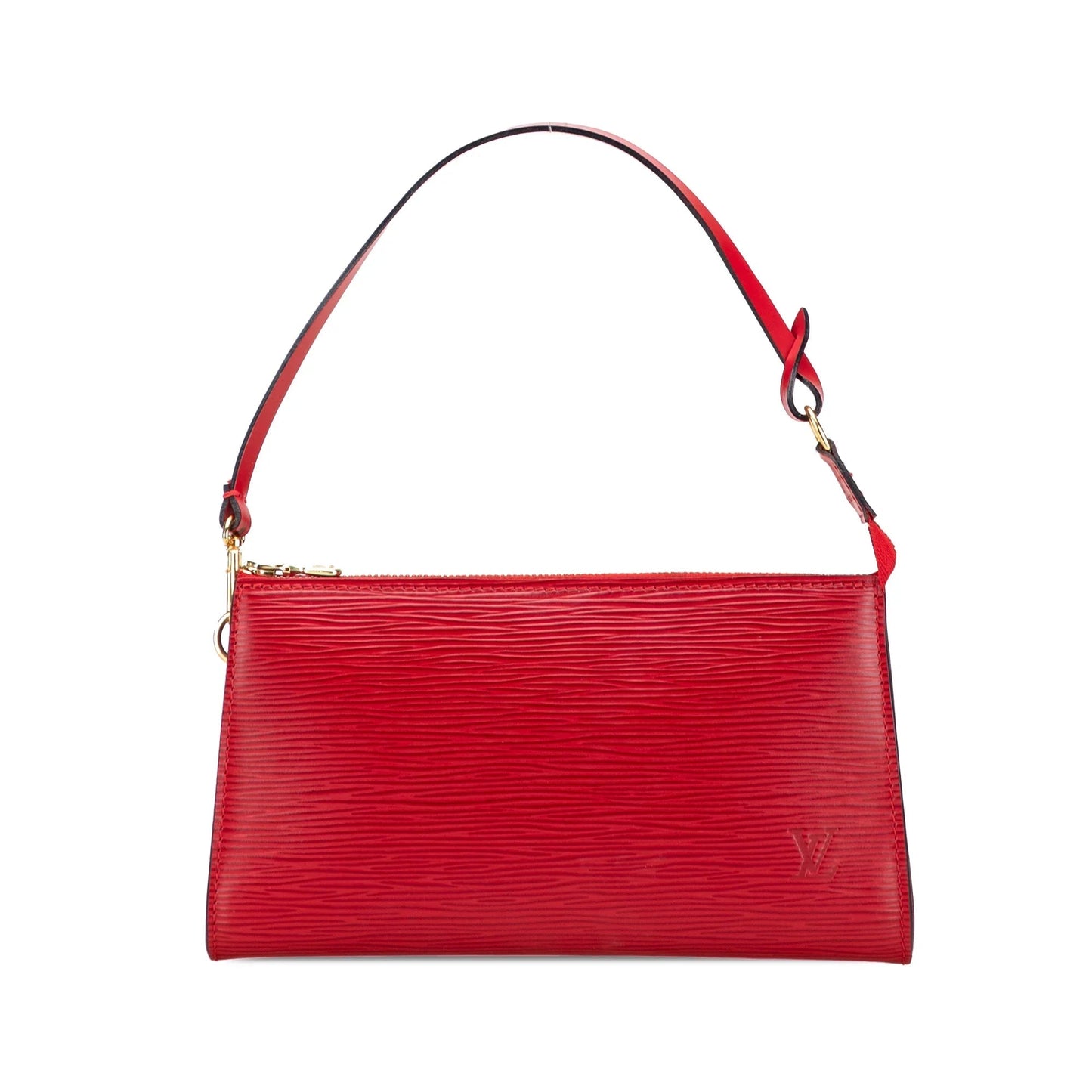 Red Louis Vuitton Epi Pochette Accessoires Shoulder Bag