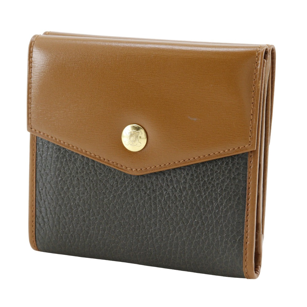 CELINE Bifold Wallet leather Brown W Hook Wallet  Women