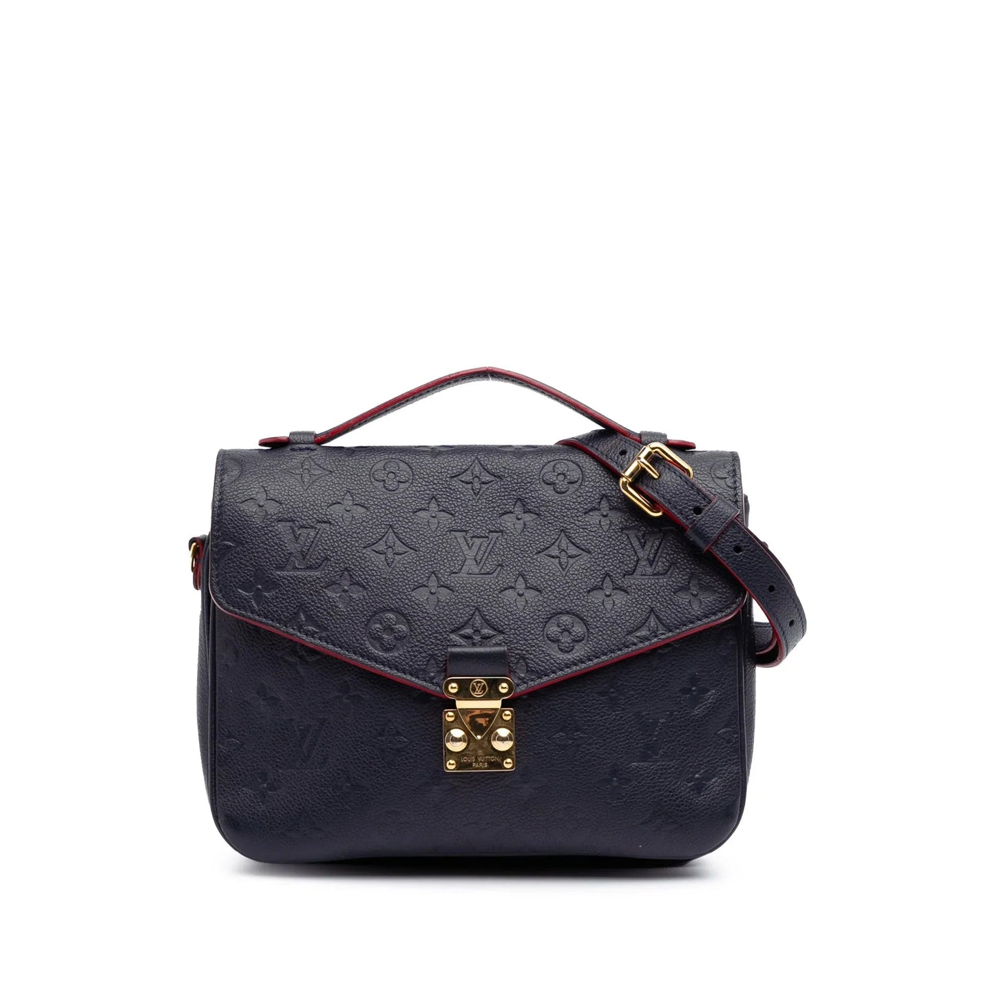 Blue Louis Vuitton Monogram Empreinte Pochette Metis Satchel