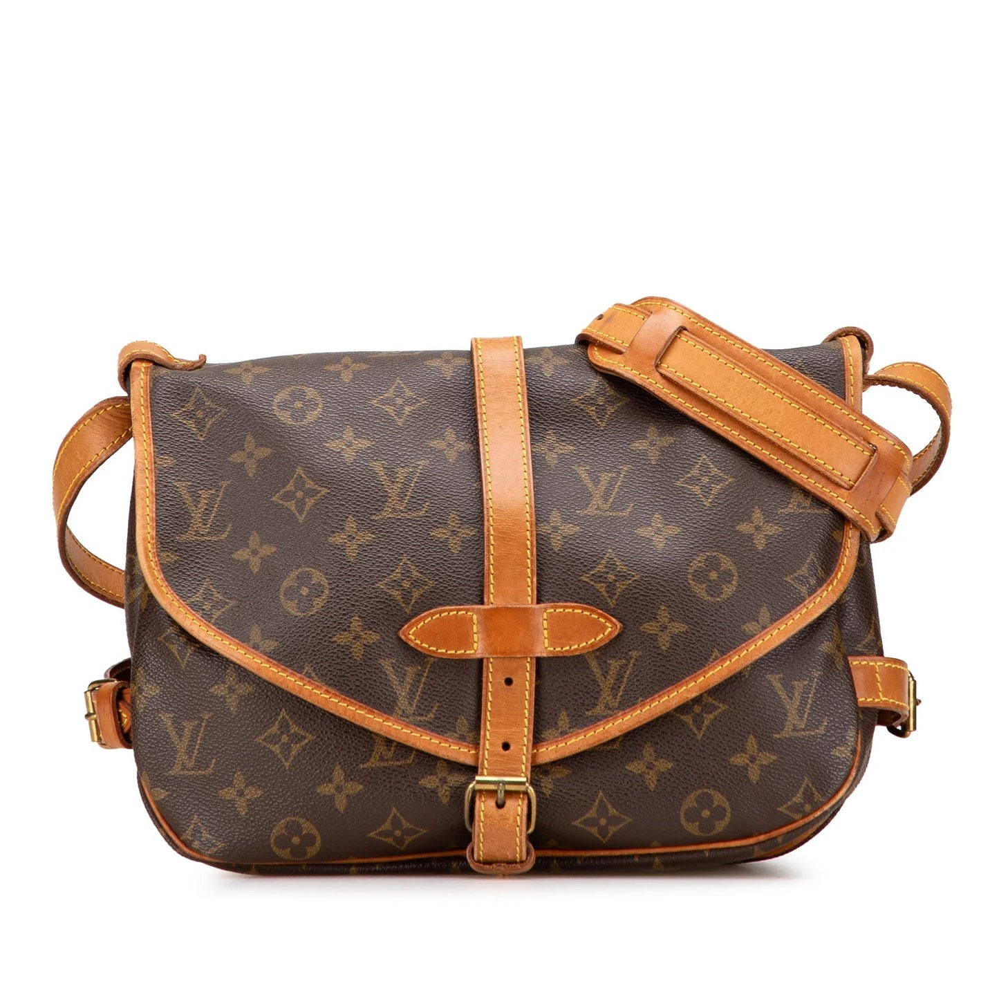 Brown Louis Vuitton Monogram Saumur 30 Crossbody Bag