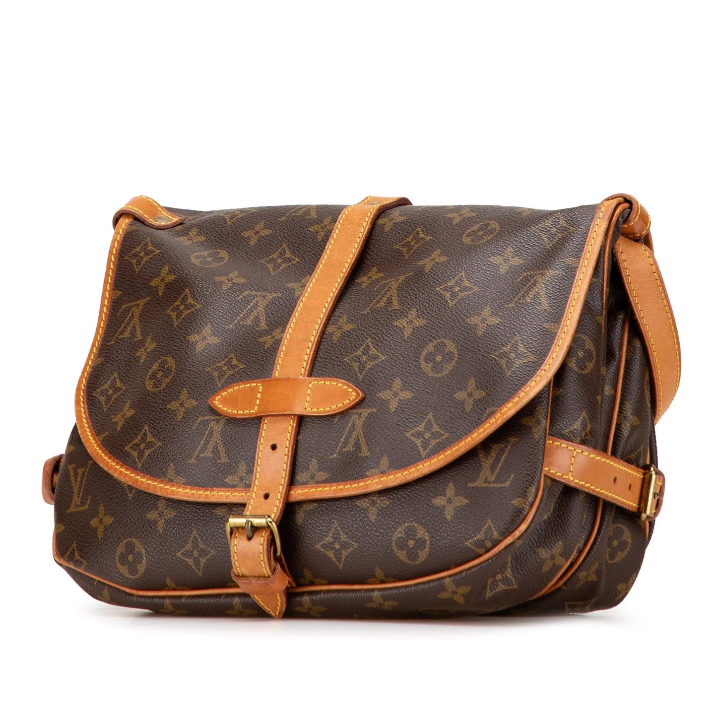 Brown Louis Vuitton Monogram Saumur 30 Crossbody Bag