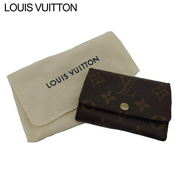 LOUIS VUITTON Key case Key holder  Brown x Beige x Gold