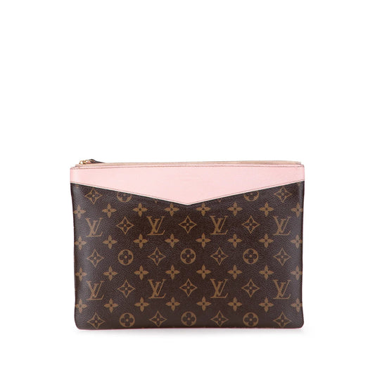 Brown Louis Vuitton Monogram Daily Pouch Clutch Bag