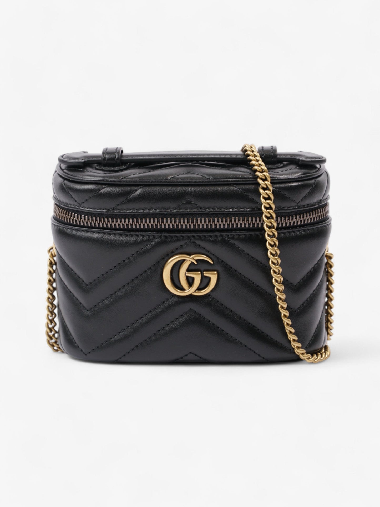 Gucci GG Marmont Vanity Black Matelasse Leather Mini