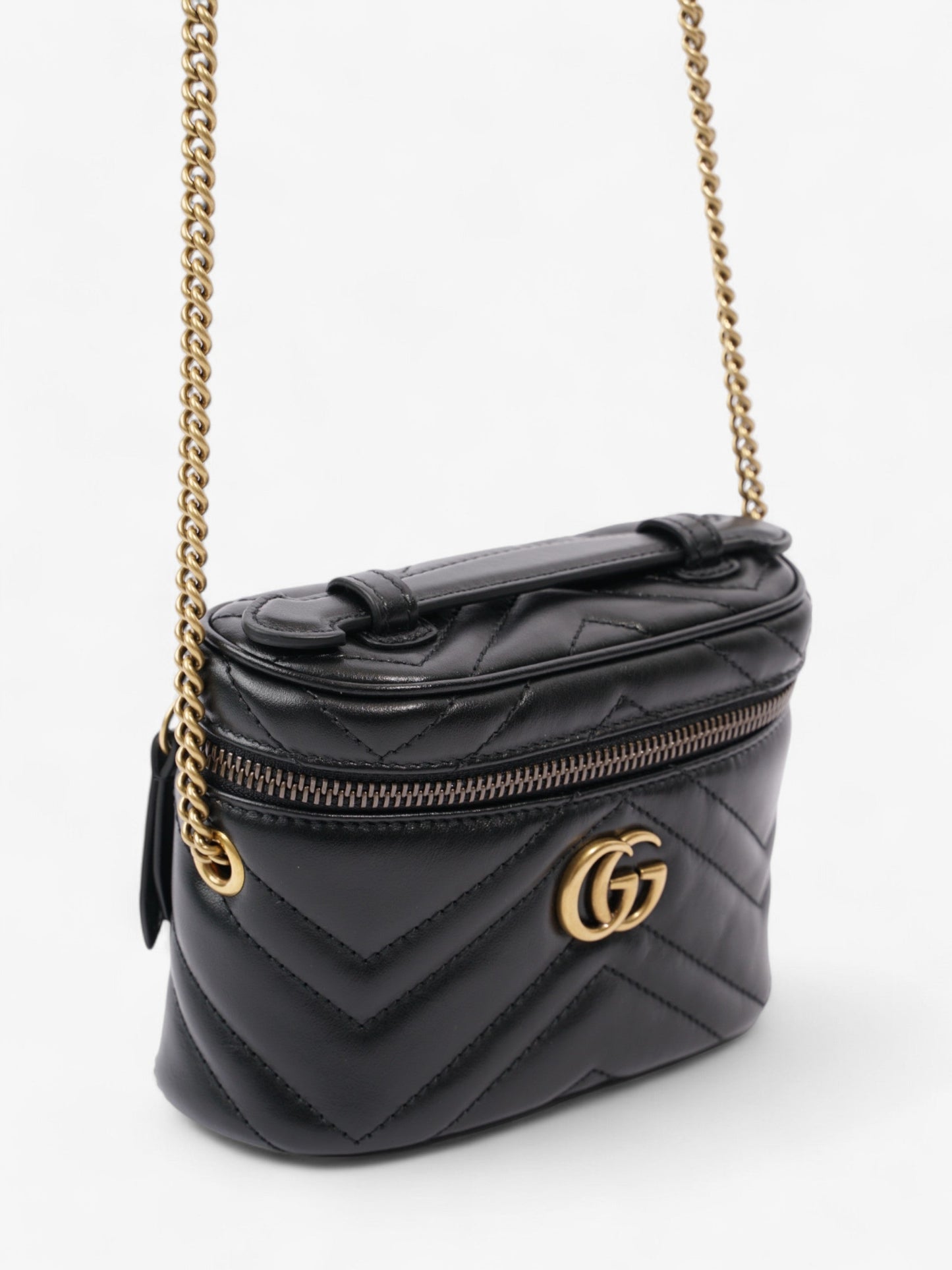 Gucci GG Marmont Vanity Black Matelasse Leather Mini