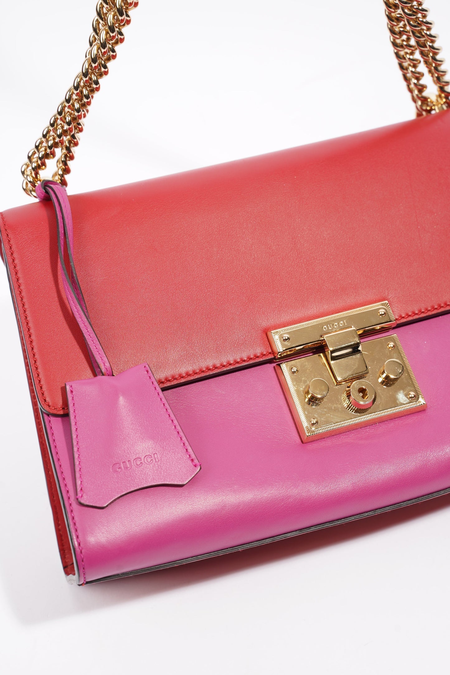 Gucci Padlock Pink / Red Leather