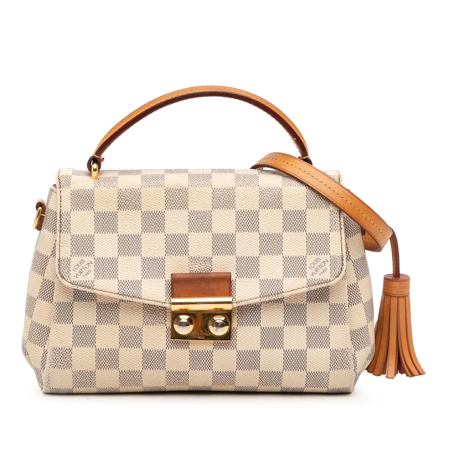 White Louis Vuitton Damier Azur Croisette Satchel