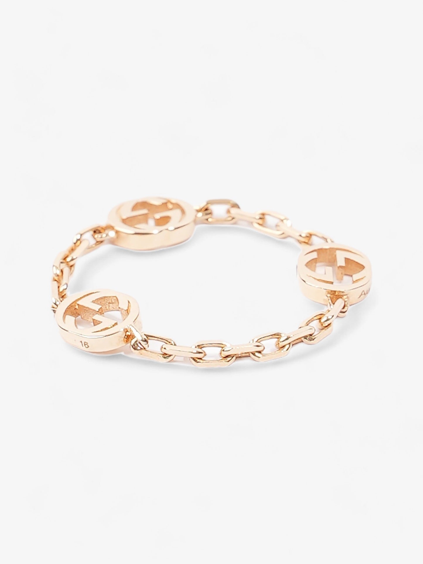 Gucci Interlocking G Ring Gold Gold Plated 16 (Circumference - 56mm)