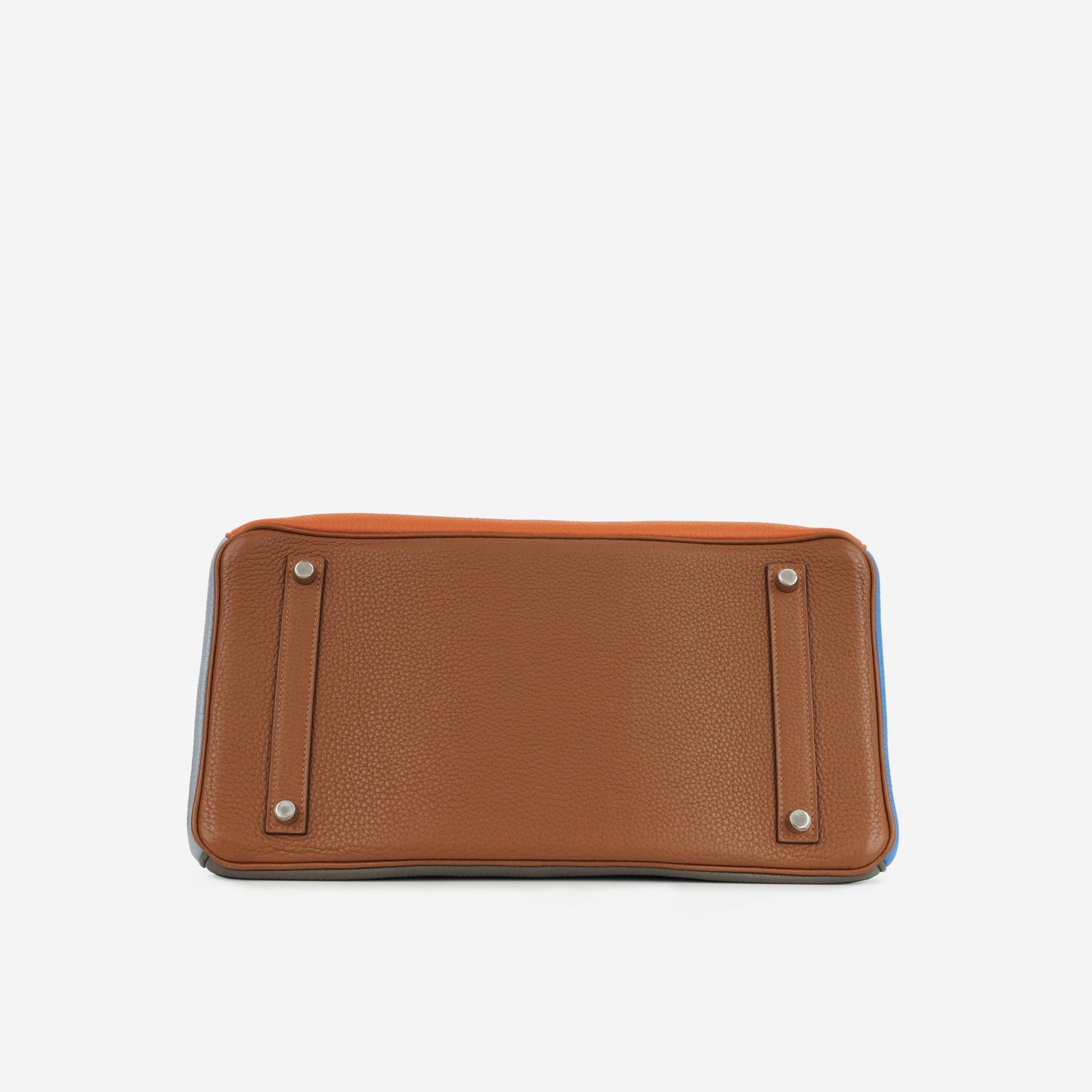 Hermès Birkin 35 Arlequin - Orange / Sanguine / Bleu Lin / Bleu Hydra / Etain / Gold Clemence | Palladium Hardware
