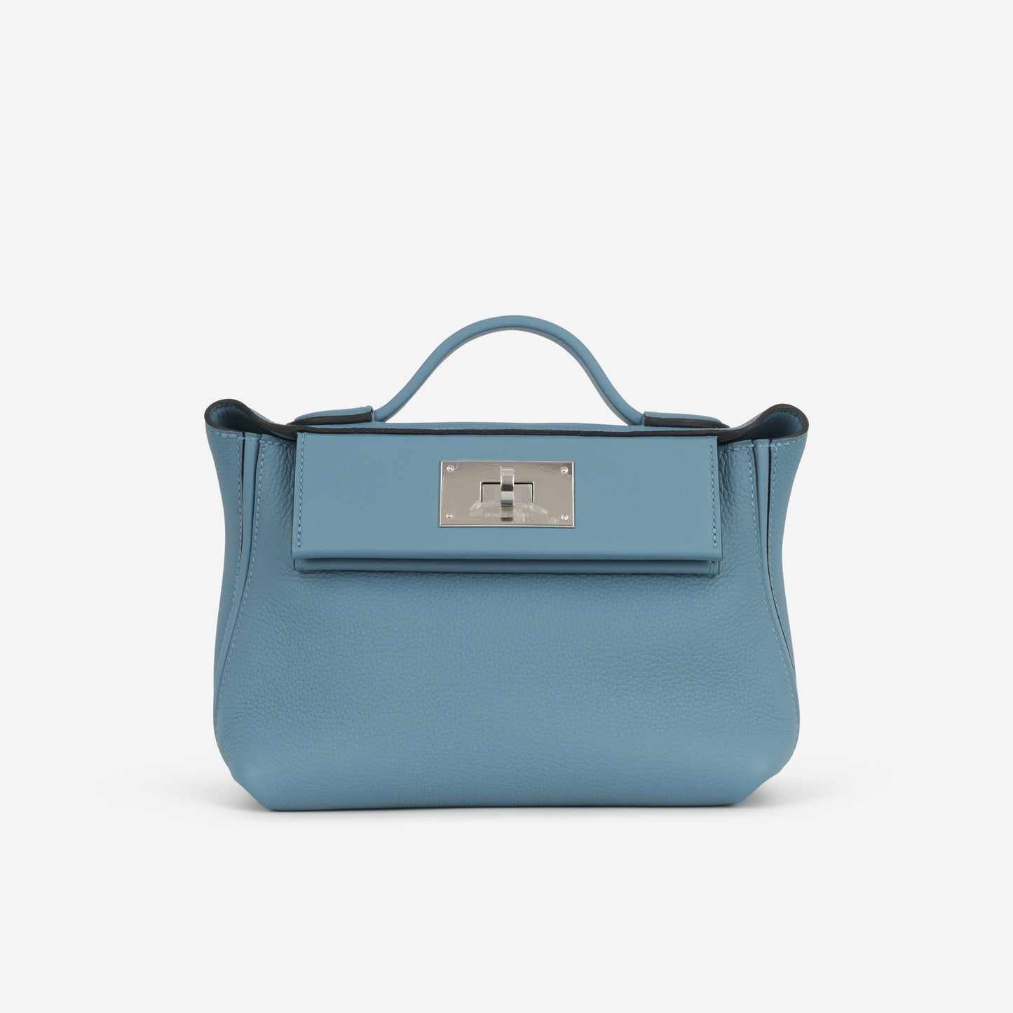 Hermès Mini 24/24 - Bleu Jean Togo / Swift | Palladium Hardware