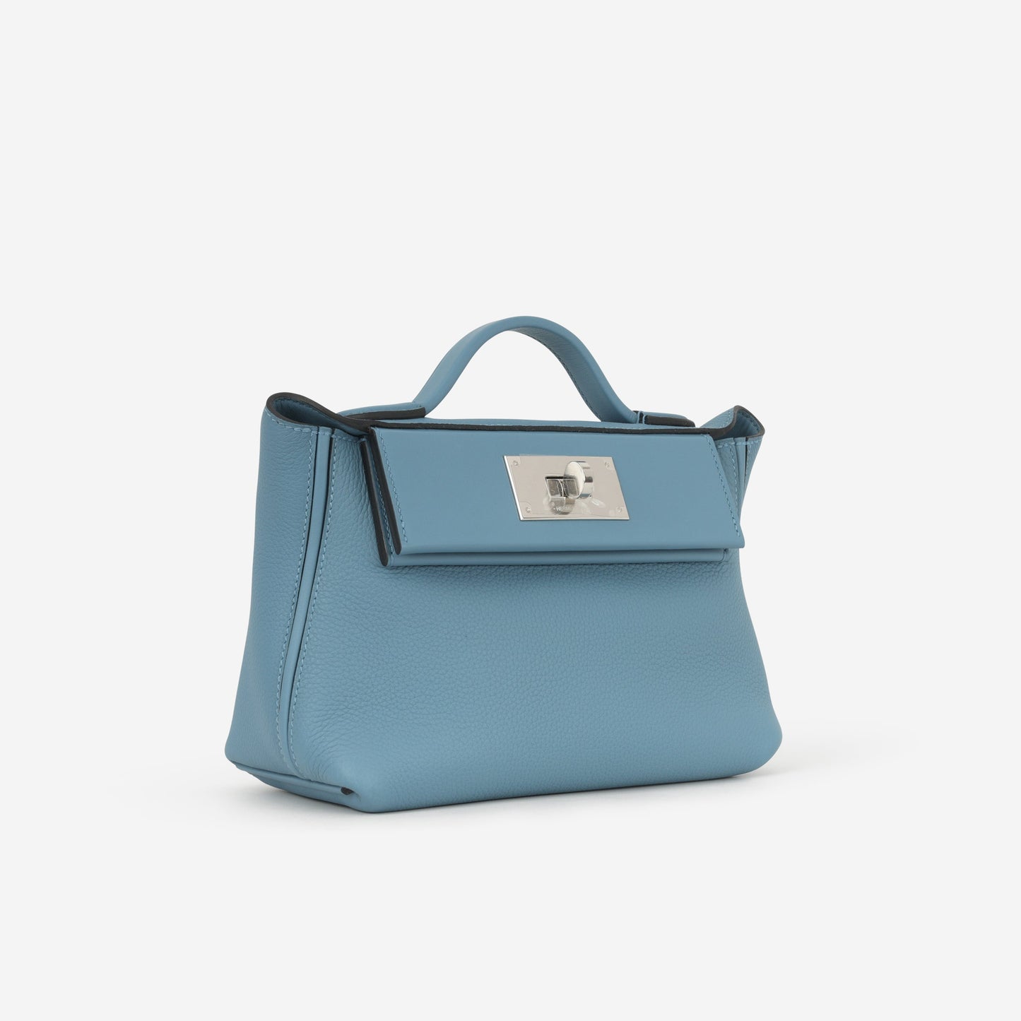 Hermès Mini 24/24 - Bleu Jean Togo / Swift | Palladium Hardware