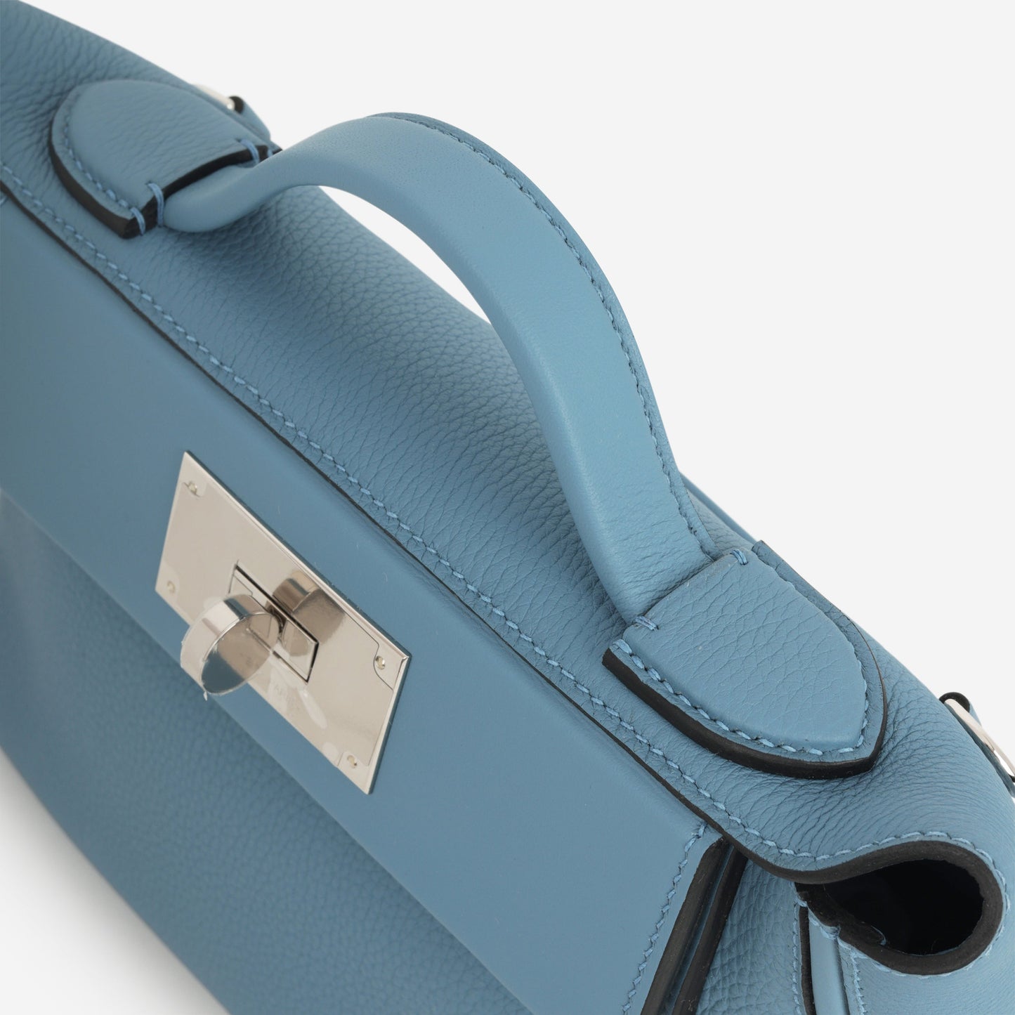 Hermès Mini 24/24 - Bleu Jean Togo / Swift | Palladium Hardware