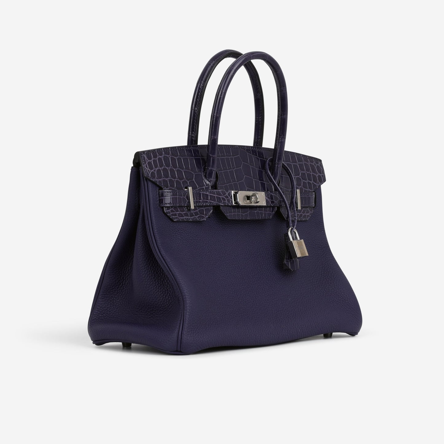 Hermès Birkin 30 Touch - Bleu Encre Togo / Crocodile Niloticus | Palladium Hardware