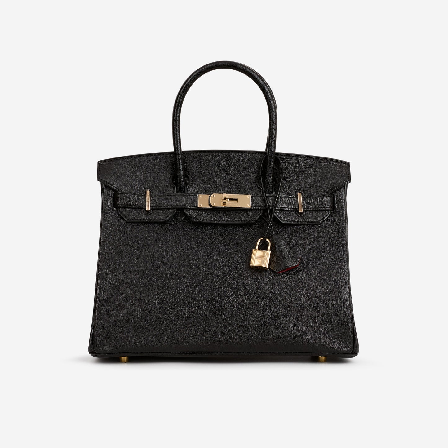Hermès HSS Birkin 30 - Black Chevre / Rouge Casaque Interior | Permabrass Hardware