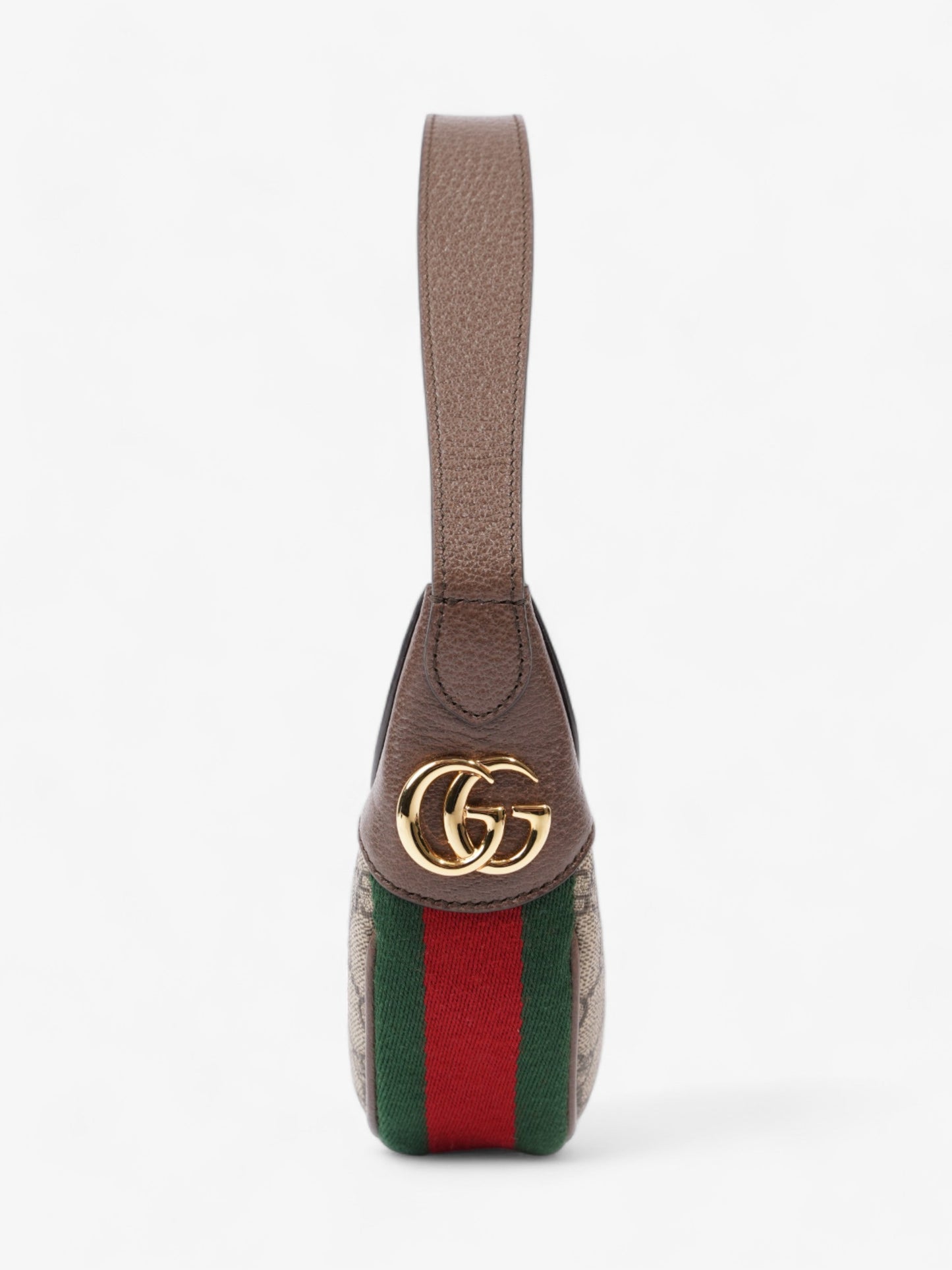 Gucci Ophidia GG Mini Beige And Ebony GG Supreme / Green And Red Web Coated Canvas
