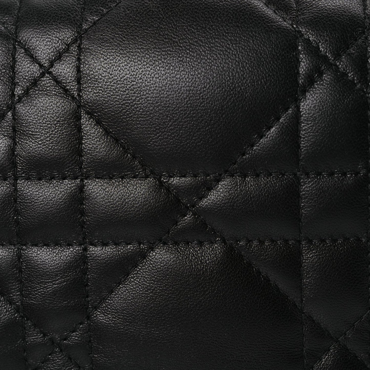 Christian Dior Lambskin Cannage Small Dior Vibe Hobo Bag Black