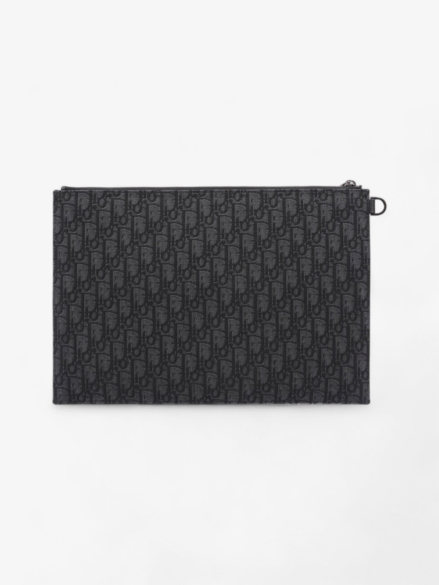 Christian Dior A4 Pouch Black Oblique Canvas