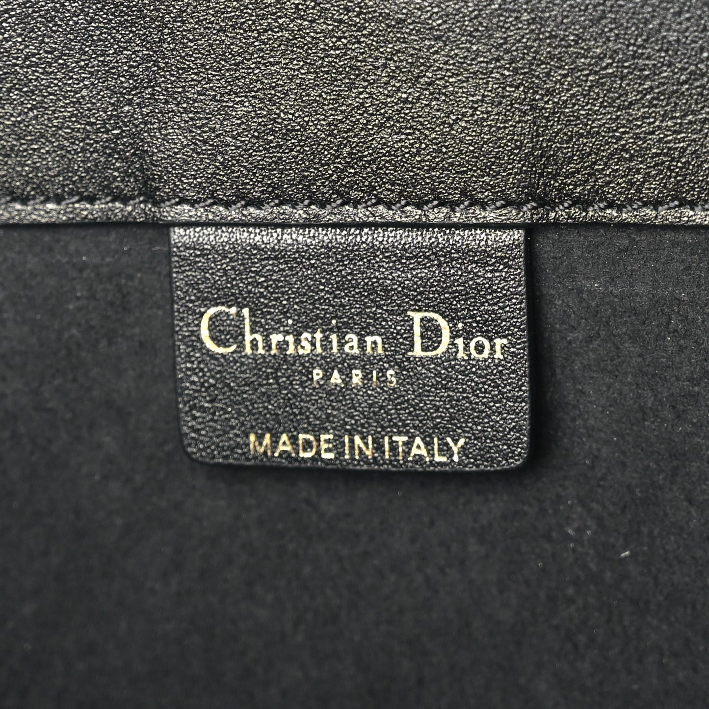 Christian Dior Calfskin Embossed Medium Book Tote Black
