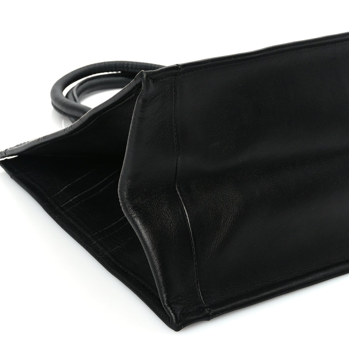 Christian Dior Calfskin Embossed Medium Book Tote Black