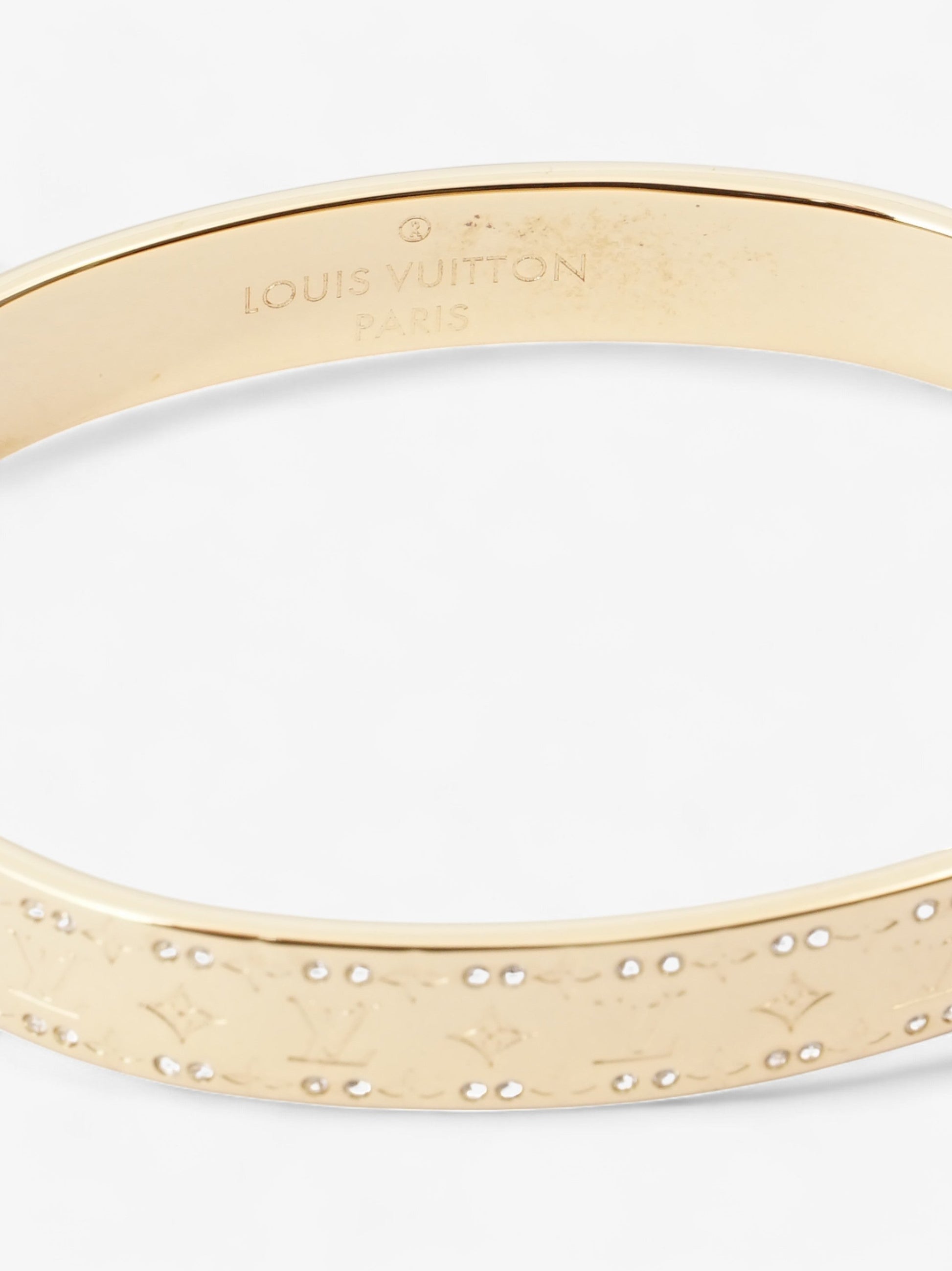 Louis Vuitton Nanogram Cuff Gold Base Metal S