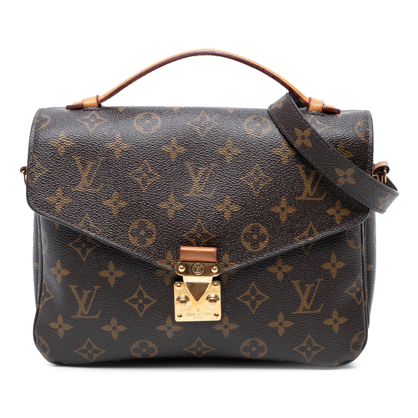 Brown Louis Vuitton Monogram Pochette Metis Satchel