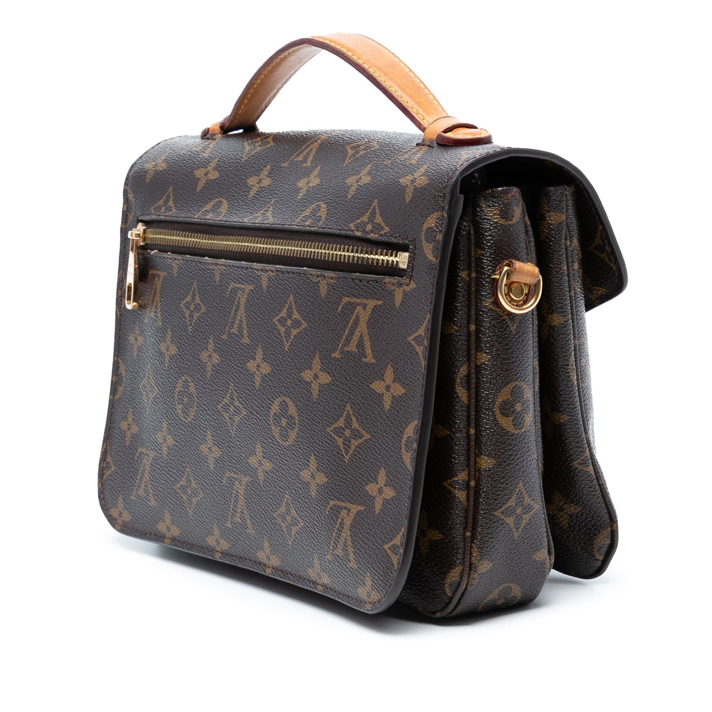 Brown Louis Vuitton Monogram Pochette Metis Satchel