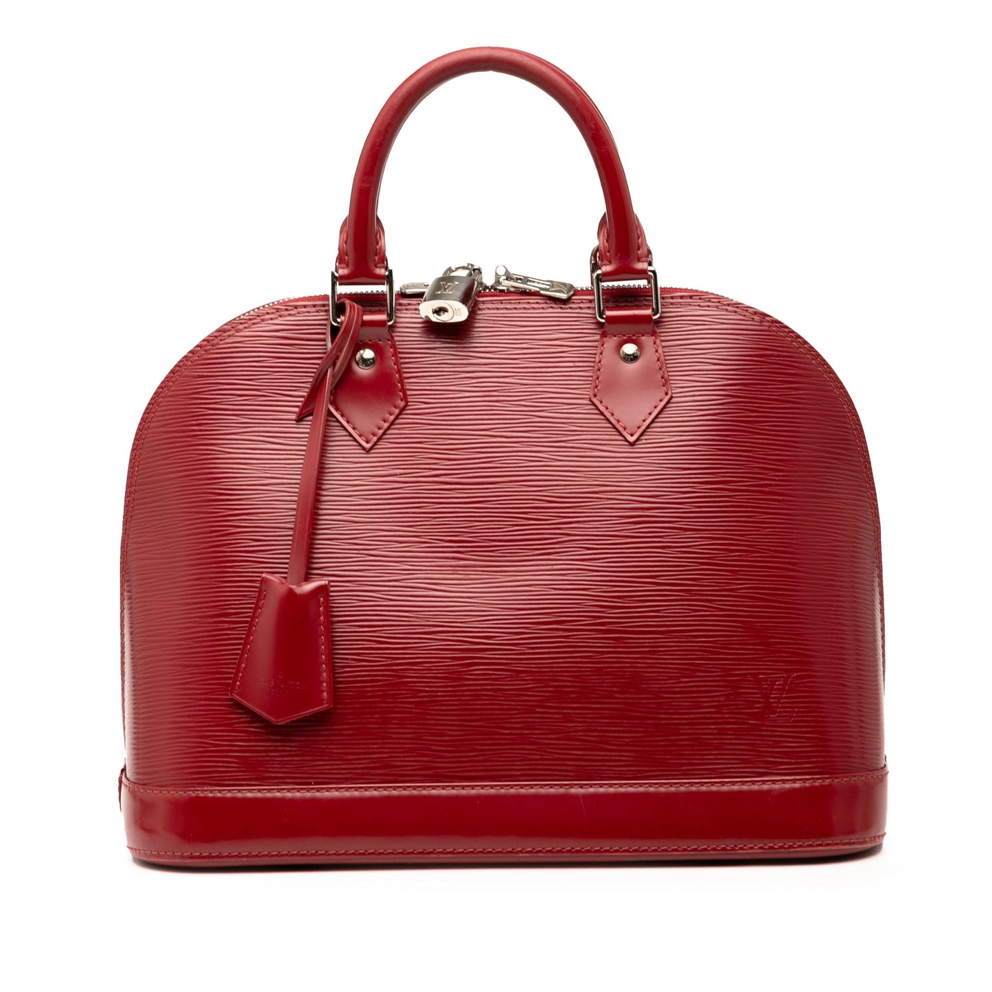 Red Louis Vuitton Epi Alma PM Handbag