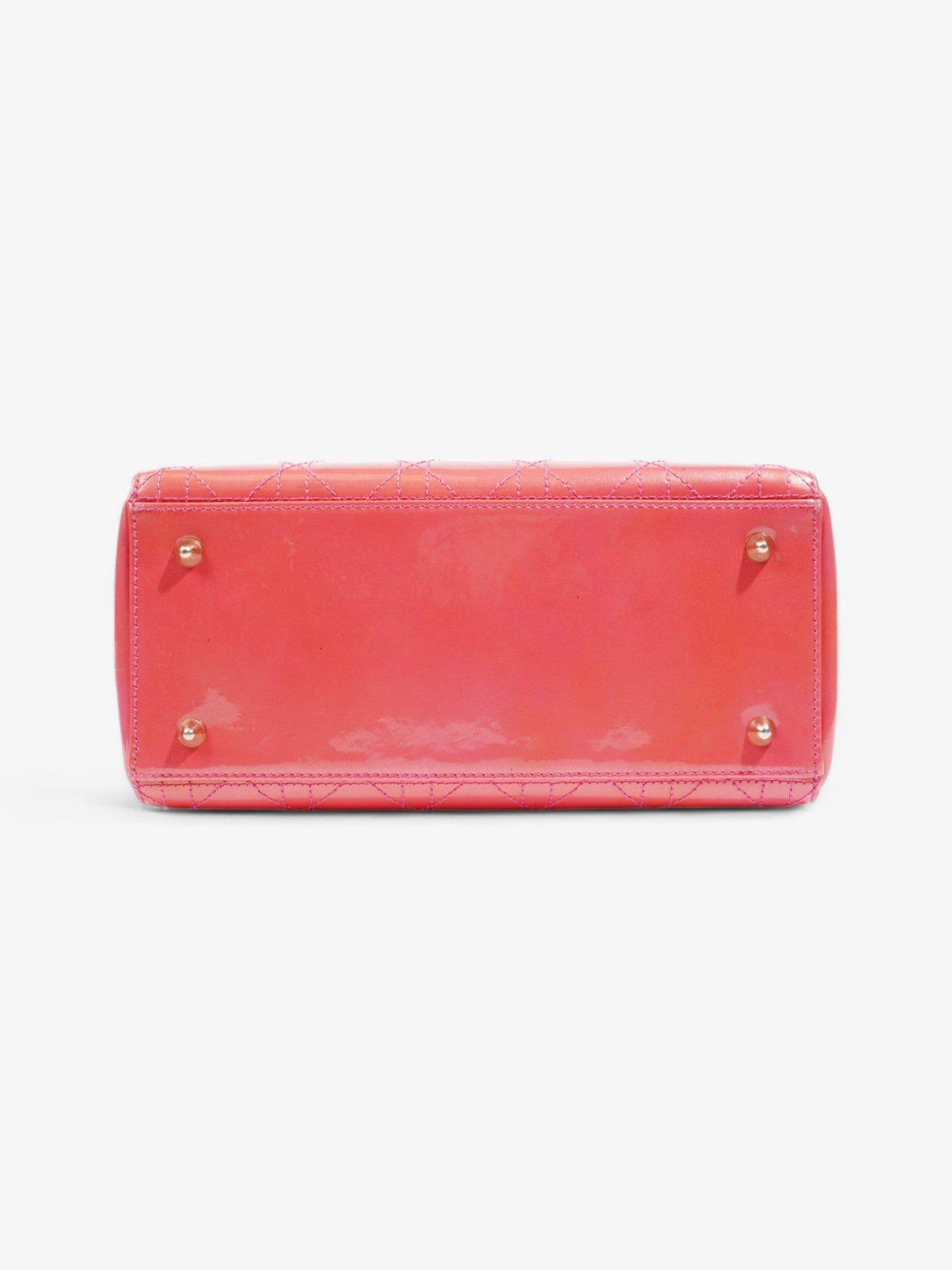Christian Dior Lady Dior Pink Patent Leather Medium
